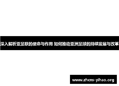 深入解析亚足联的使命与作用 如何推动亚洲足球的持续发展与改革